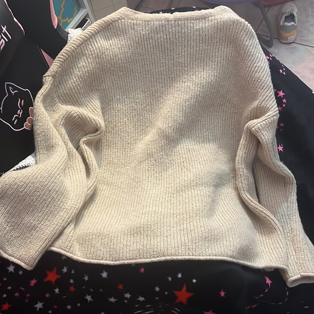 Hand-Made Oversized Beige Winter/Fall Sweater Kor… - image 3